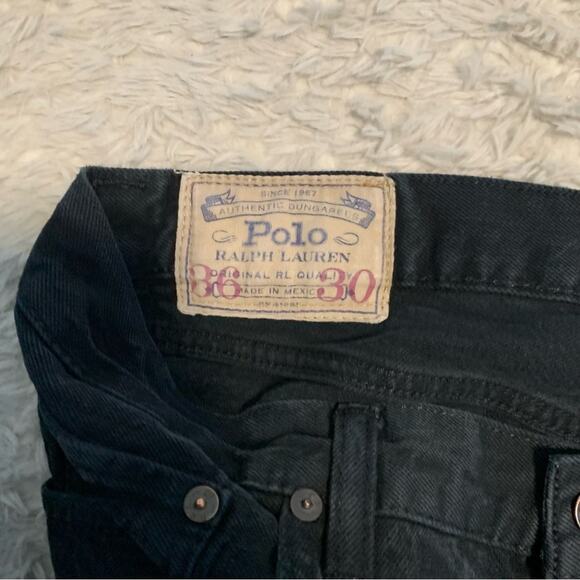 Polo Ralph Lauren Denim Dungarees Black Jeans Men's 36 - Picture 7 of 11